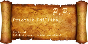 Potocsik Pólika névjegykártya